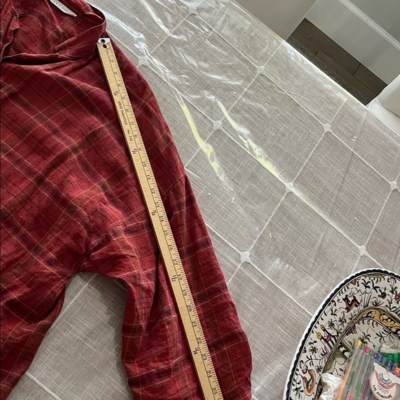 Vtg Bryn Walker Red Plaid Linen Jacket - Picture 5 of 8